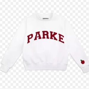 Parke Og New York Varsity Mockneck Sweatshirt White and Burgundy L/XL RARE